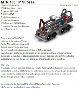 MTR100 Finalist-IP Subsea